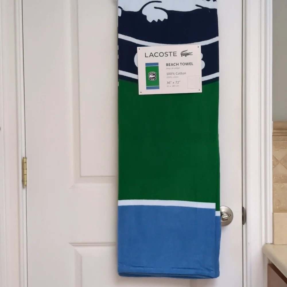 Lacoste 100% Cotton Beach Towel, 36